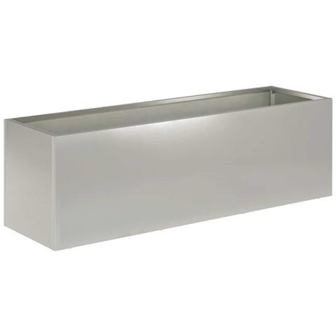 Vaso da giardino Argento 80 x 30 x 30 cm Acciaio Inox - Foto 1