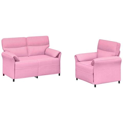 Set di divani 2 pz Rosa Tessuto - Foto 1
