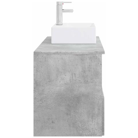 Set di mobili per il bagno 2 pz Grigio Cemento - Foto 9