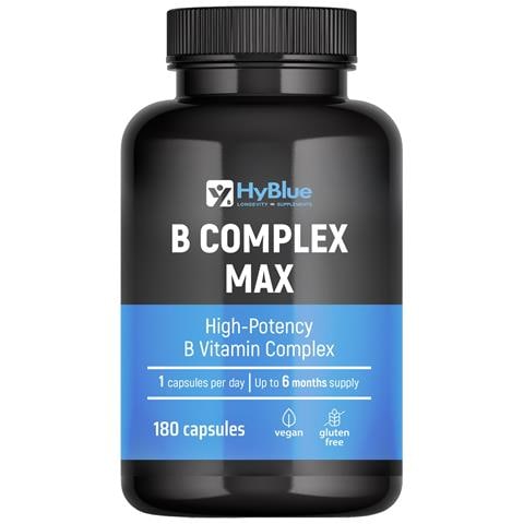 Vitamina B Complex Alto Dosaggio 180 Capsule | Complesso Vitamine Gruppo B con B12, Biotina e Acido Folico | Supporto Energia, Sistema Nervoso e Riduzione Stanchezza | 100% Vegano, Senza Glutine e Senza Lattosio | Fino a 6 Mesi - Foto 4