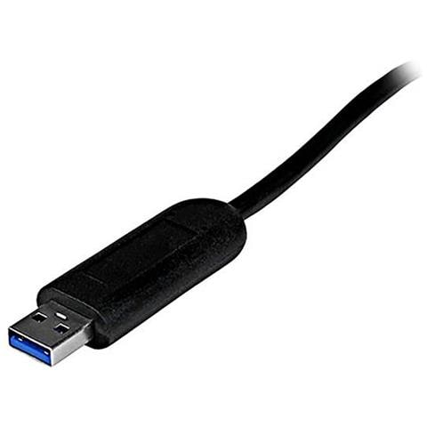 Hub portatile USB 3.0 SuperSpeed a 4 porte - Perno e concentratore per notebook o Ultrabook USB 3.0 con cavo integrato - Foto 3