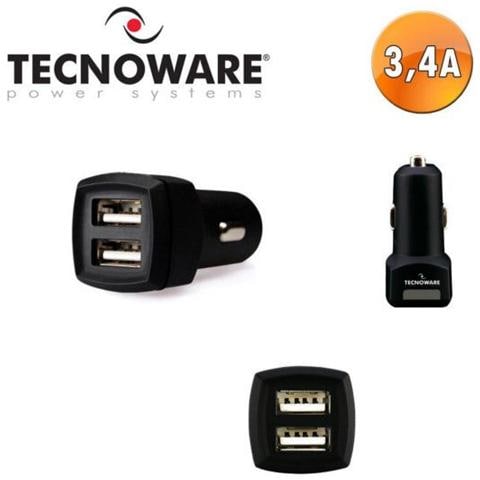 ALIMENTATORE USB da AUTO 2P HD FAM17195 Nero Out: 3,4A In: 12/24Vdc - Foto 1