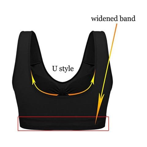 4 pezzi Reggiseno preformato massimo comfort nero 2XL - Foto 4