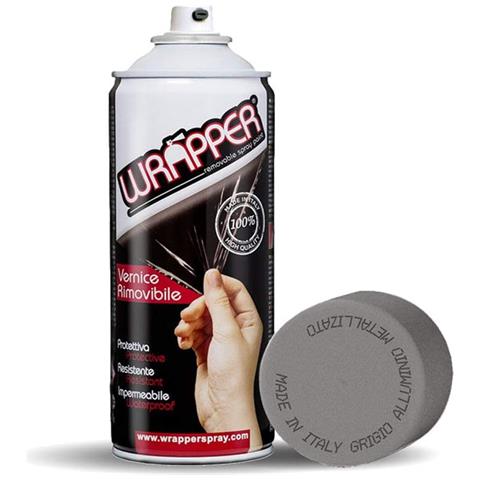 Wrapper Spray Vernice Rimovibile Tinta Metallizzata, Grigio Alluminio - Foto 1
