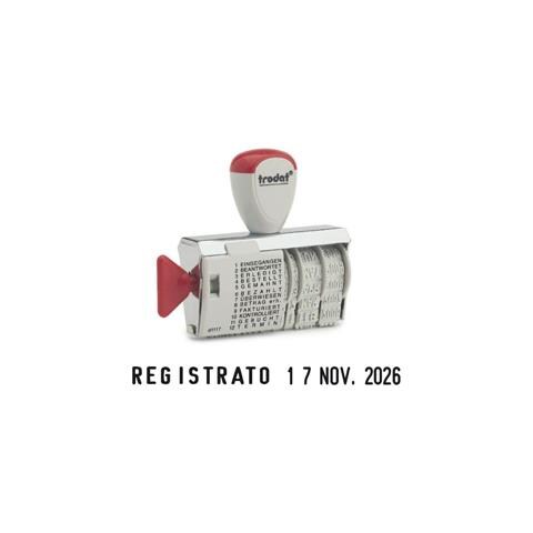 Timbro 1117 Manuale Datario +polinome 4mm Trodat - Foto 1