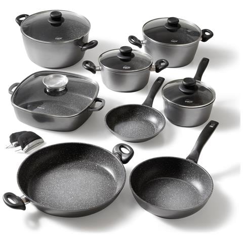 Set Di Stoviglie In Alluminio Con Pentolini, Casseruole, Padella, Padella Per Stufati, Padella Per Friggere, Casseruola Quadrata - Foto 4