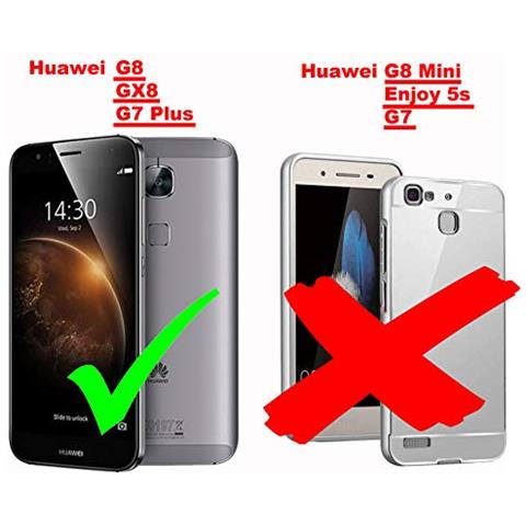 Custodia Compatibile Con Huawei G7 Plus / G8 / Gx8 In Frost Blu Scuro - Coperchio Protettivo In Silicone Tpu Flessibile - Foto 2