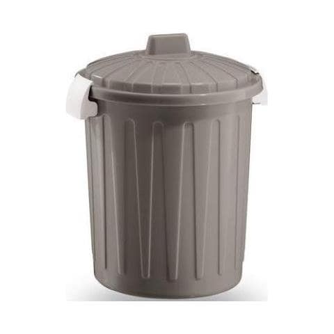 Bidoncino Con Coperchio 23 Lt Tortora Cm 37xh46 - Foto 1