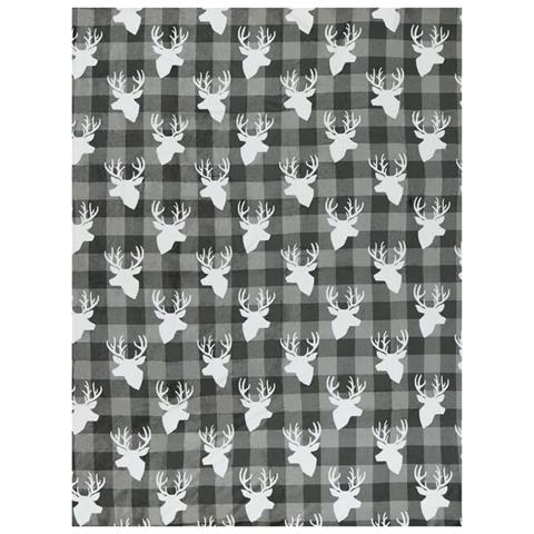 Coperta 150 X 200 Cm Grigia E Bianca Lutto - Foto 9