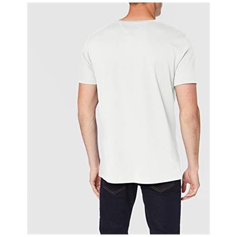 Tommy Hilfiger Tommy Flag Hilfiger Tee Maglietta Sport, Bianco (snow Bianco 118), Large Uomo - Foto 2