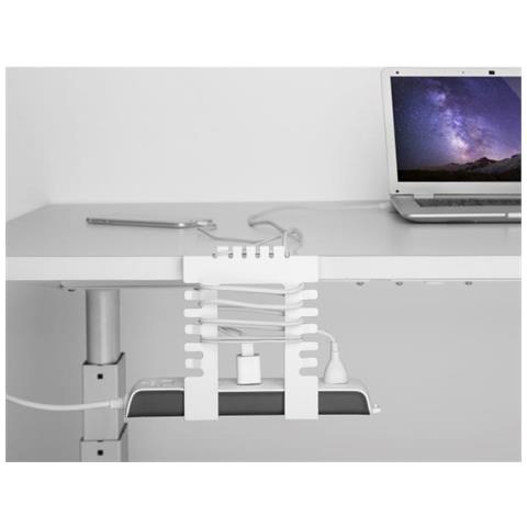 650807 Scrivania Cable holder Bianco 1pezzo (i) organizer per cavi - Foto 3