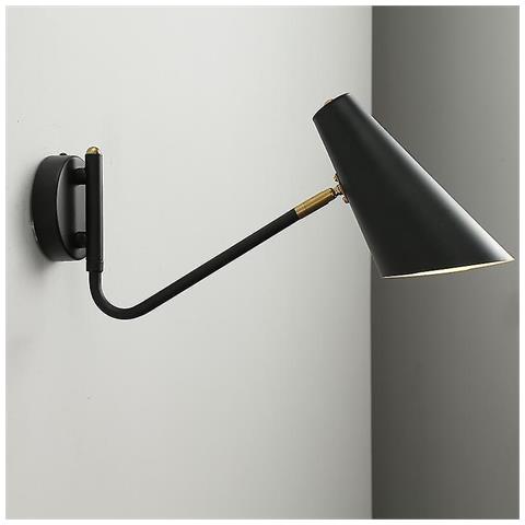 INLAW Regolabile Industriale Con Lampada Da Parete Dell'interruttore Lettura Creativa Lettura Del Comodino Vintage Retro Led E27 Lampade Da Parete Fissibili Oro Nero (oro)
