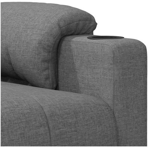 Poltrona Massaggiante Elettrica Grigio Chiaro in Tessuto - Foto 2