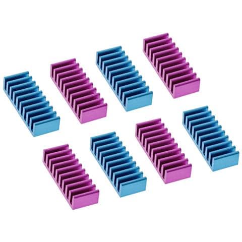 Alette di Raffreddamento Autoadesive RAM Cooler Colore Blu / Porpora 8 Pezzi - Foto 2