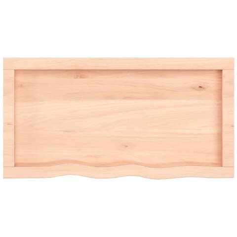 Piano Bagno 80x40x (2-6) cm in Legno Massello Non Trattato - Foto 7