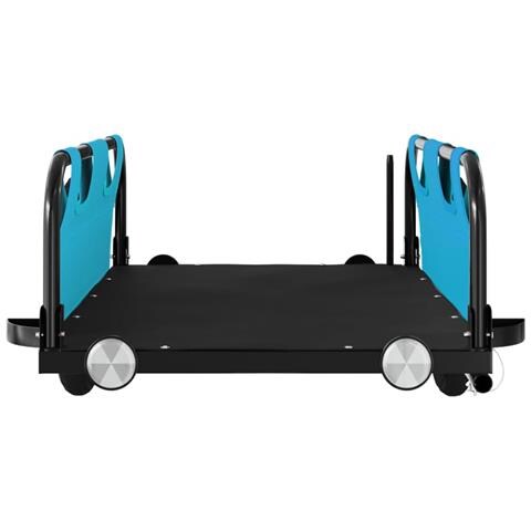 Rimorchio Per Bici Da Carico Blu In Tessuto Oxford E Ferro - Foto 2