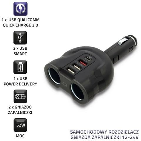 Caricabatterie Per Auto 50641 Nero 52 W - Foto 5