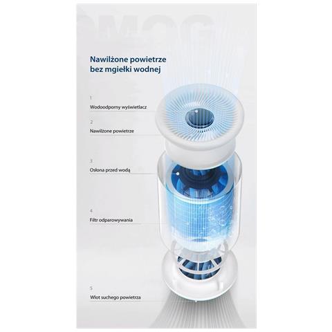 Umidificatori d'Aria AHE601 con Capacità 4 Litri Potenza 18 W Colore Bianco - Foto 2