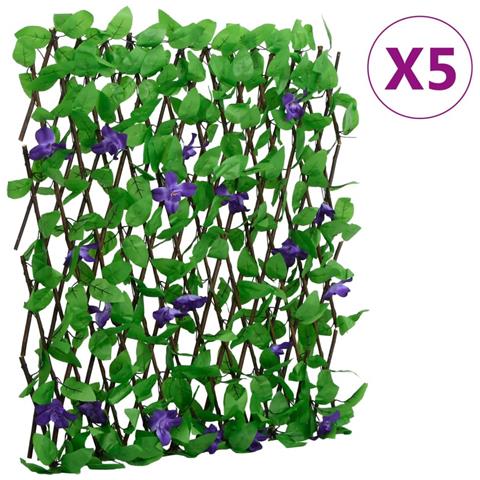 Traliccio Edera Artificiale Espandibile 5 Pz Verde 180x70 Cm - Foto 1