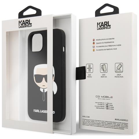 Cover Per Iphone 14 Plus Karl’s Head, Nero - Foto 3
