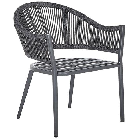 Set Da Pranzo Da Giardino 4 Posti In Metallo Grigio Mileto - Foto 2