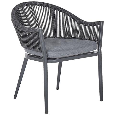 Set Da Pranzo Da Giardino 4 Posti In Metallo Grigio Mileto - Foto 8