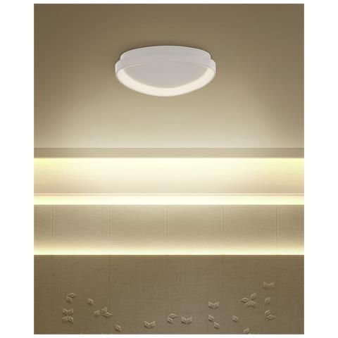 Lampadario A Led Nanding Metallo Bianco - Foto 8