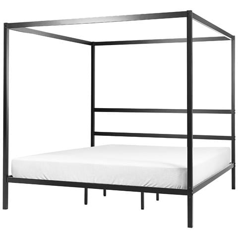 Letto A Baldacchino Metallo Lestards 180 X 200 Cm Nero - Foto 7