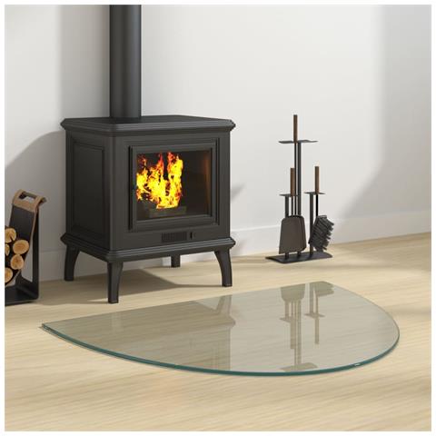 Lastra In Vetro Per Caminetto Semicircolare 800x600 Mm - Foto 1