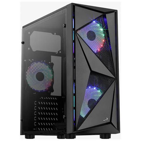 Case Cosmo-A-BK-v2 Midi Tower ATX / Micro-ATX / Mini-ITX 1 Porta USB 3.2 Colore Nero - Foto 1