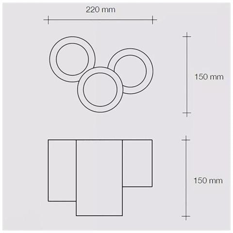 Lampadario Da Soffitto 3 Cilindri In Gesso Verniciabile Supporto Faretto Gu10 - Foto 7