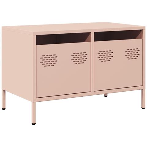 Mobile Tv Rosa 68x39x43,5cm In Acciaio Laminato A Freddo - Foto 1