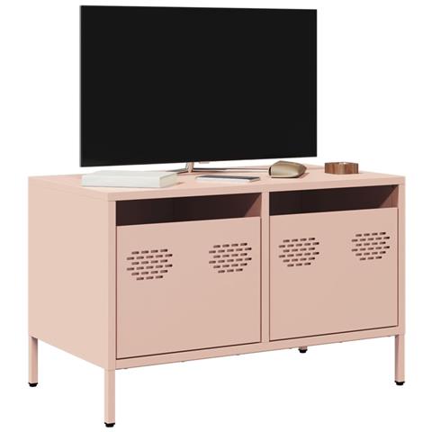 Mobile Tv Rosa 68x39x43,5cm In Acciaio Laminato A Freddo - Foto 2