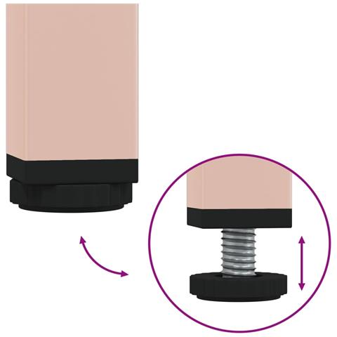 Mobile Tv Rosa 68x39x43,5cm In Acciaio Laminato A Freddo - Foto 10