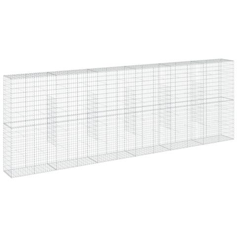 Cesto Gabbione Con Copertura 600x50x200 Cm In Ferro Zincato - Foto 2