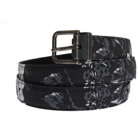 Cintura In Pelle Di Lino Nero Cayman - 95 Cm / 38 Inches - Foto 2