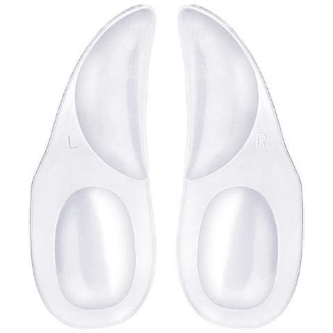 2 Paia Di Cuscinetti In Gel Per Il Tallone Per La Fascite Plantare Transparent L - Foto 1