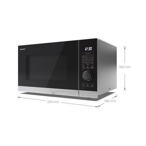 Microonde Con Gril YC-PC284AE-S Potenza 900w Capacita 28 L Colore Nero Argento - Foto 4