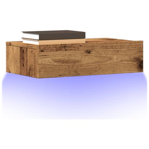 Mobili Porta TV con Luci LED 2 pz Legno Antico 60x35x15,5 cm - Foto 2