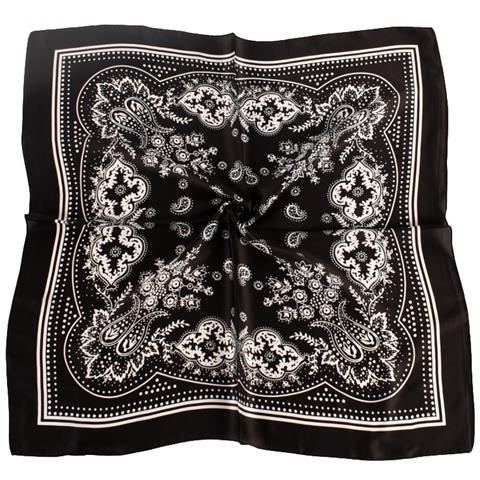 Elegante Sciarpa Quadrata Paisley - 70x70cm Blu Navy   Black - Foto 2