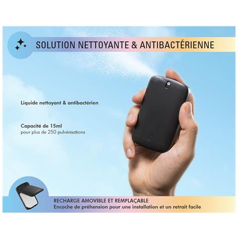 Spray Detergente Antibatterico 15 Ml Con Clip Di Fissaggio, Bianco - Foto 2