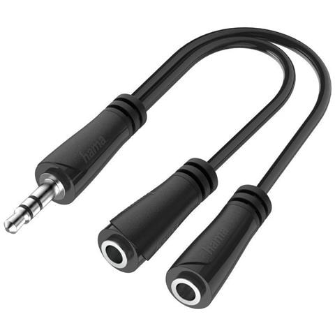 00200349 Cavo Audio 015 M 3.5mm 2 X 3.5mm Nero (3.5mm Jack Splitter Cable 3.5mm Jack Male To 2x 3.5mm Jack Fem - Foto 1