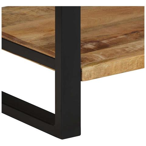 Appendiabiti 80x40x190 cm in Legno Massello Grezzo di Mango - Foto 2