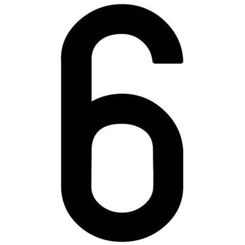 Busta 10 Numeri Adesivi ''6'' Per Targa Ripetitrice - Foto 1