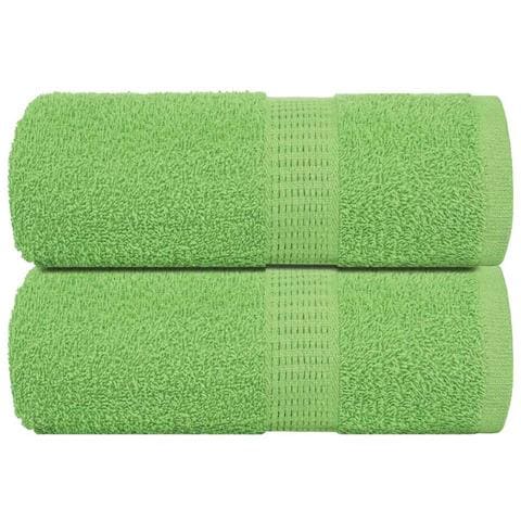 Asciugamani Ospiti 2 Pz Verde Mela 30x50 Cm 360 G/m Cotone - Foto 1
