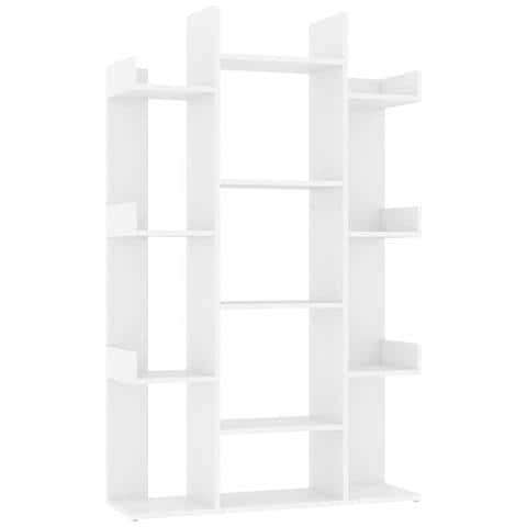 Lusso Casadino - Libreria Bianca 86x25,5x140 Cm In Legno Multistrato - Foto 1