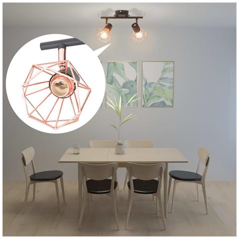 Lusso Casadino -  Plafoniera Con 2 Lampadine A Led A Incandescenza 8 W - Foto 8