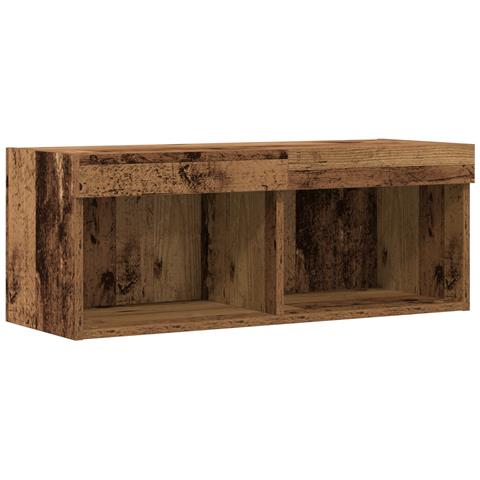 Armadi per TV  con luci LED 2 pz Legno antico 80x30x30 cm - Foto 2
