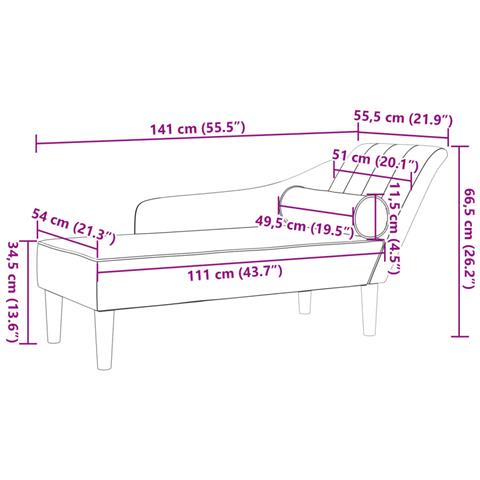 Chaise Lounge con Cuscini Rosa in Velluto - Foto 8