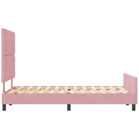 Letto Rosa 120x200 cm in Velluto - Foto 9